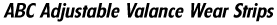 Adjustable Valence Wear Strips